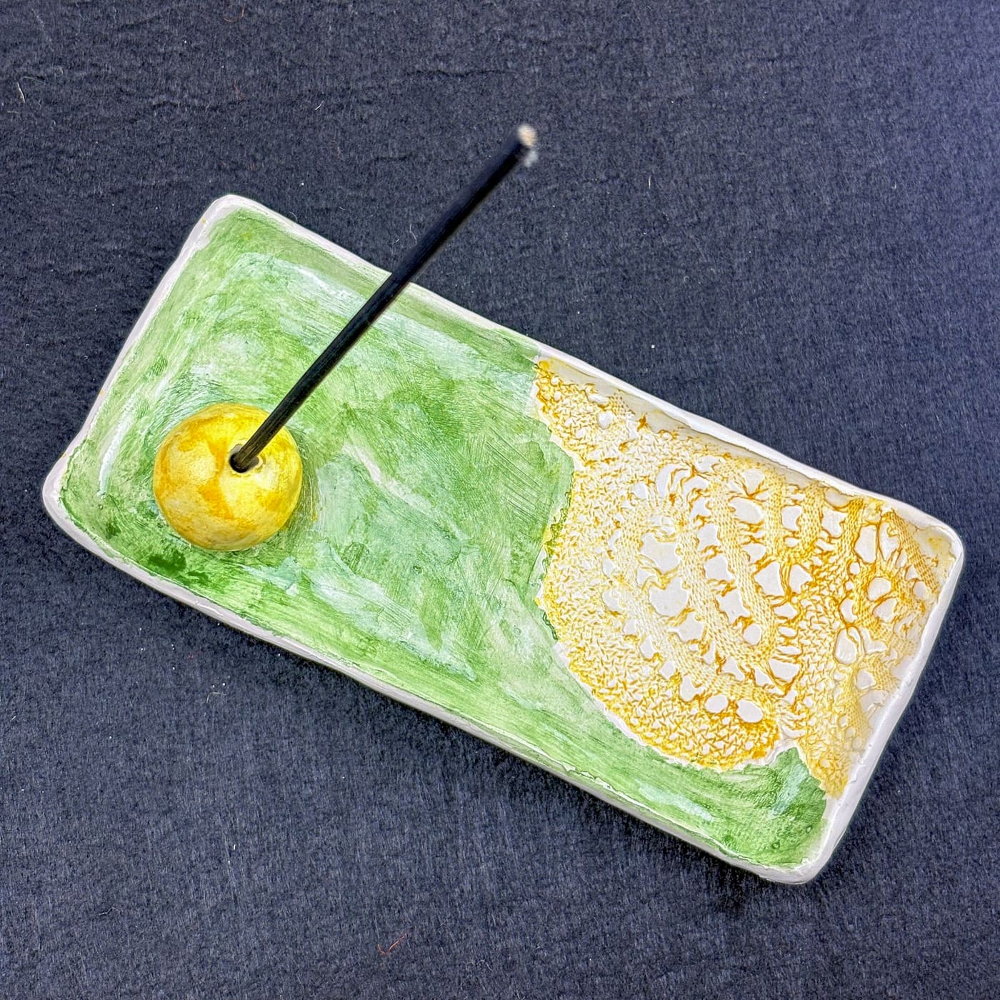 Portaincenso in ceramica a forma di limone, idea bomboniera anniversario